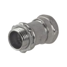 conector recto compresión de acero galvanizado para pared delgada de 1 12