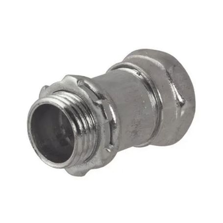 conector recto compresión de acero galvanizado para pared delgada de 1 12