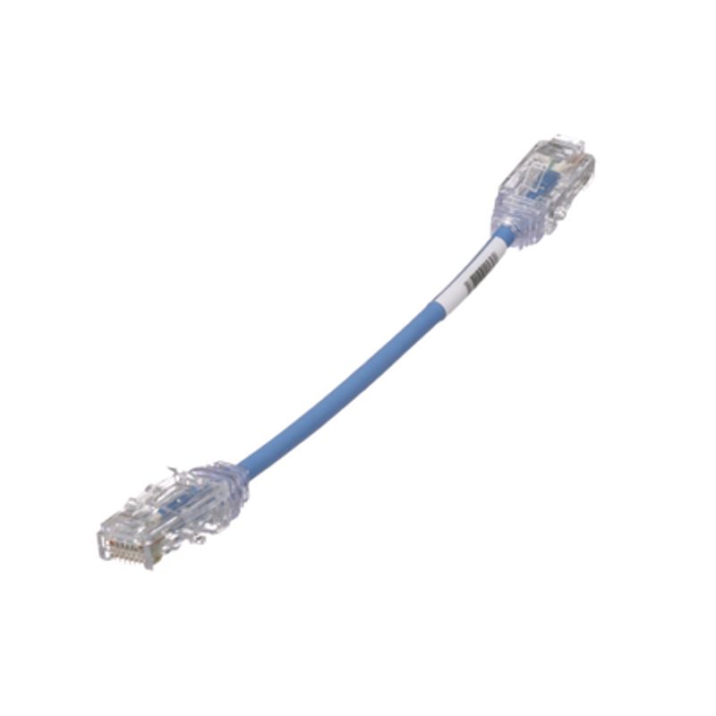 Cable De Parcheo Tx6 Utp Cat6 Diámetro Reducido (28awg) Color Azul 6in (15.2 Cm)