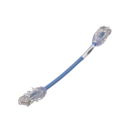 cable de parcheo tx6 utp cat6 diámetro reducido 28awg color azul 6in 152 cm180087