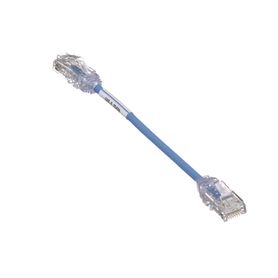 cable de parcheo tx6 utp cat6 diámetro reducido 28awg color azul 6in 152 cm180087