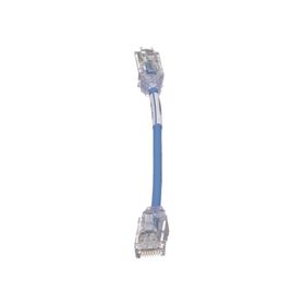 cable de parcheo tx6 utp cat6 diámetro reducido 28awg color azul 6in 152 cm180087