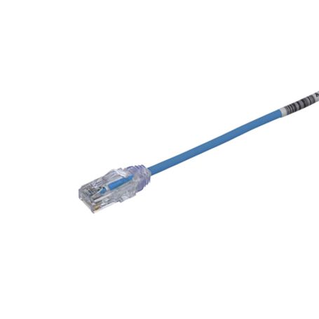 Cable De Parcheo Tx6 Utp Cat6 Diámetro Reducido (28awg) Color Azul 6in (15.2 Cm)