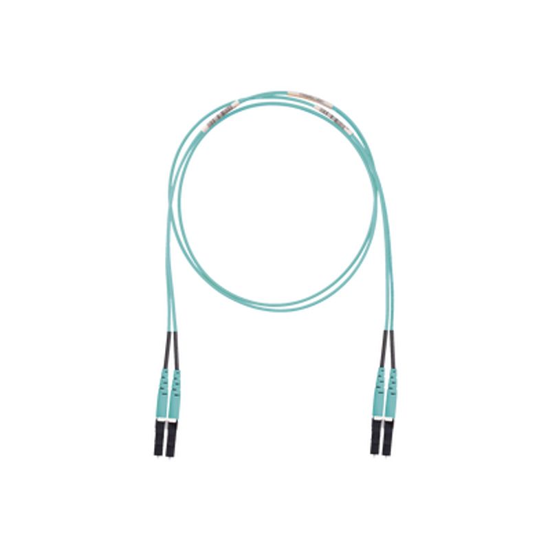 Jumper De Fibra Optica Multimodo 50/125 Om3 Lclc Duplex Lszh (cero Halógenos) Color Aqua 10 Metros