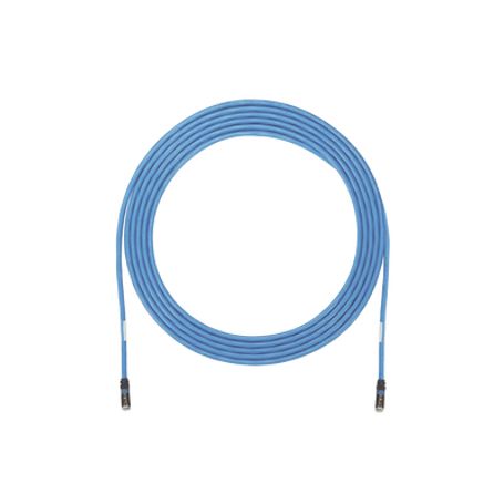 cable de zona uutp cat6a con plug modular en cada extremo conductor 23 awg sólido cmp plenum 100 ft color azul