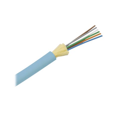 cable de fibra óptica de 12 hilos multimodo om4 50125 optimizada interior tight buffer 900um no conductiva dieléctrica ofnr ris