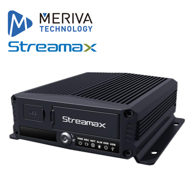 DVR MOVIL AHD 6CH 2MP HIBRIDO MERIVA STREAMAX M1N2.0 / 4CH AHD + 2CH IP / H.265 / MÓDULO GPS / MÓDULO 3G-4G (OPCIONAL ESIM)