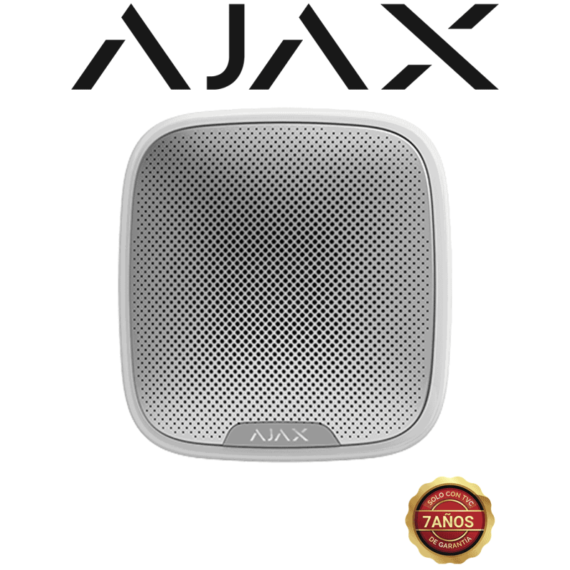 AJAX StreetSiren  W- Sirena Exterior Reforzada Inalámbrica (28315.07.WH3) VIVESEGURO