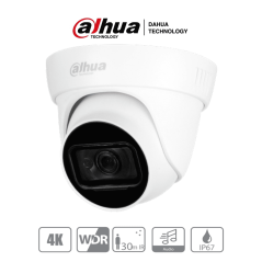 DAHUA DH-HAC-HDW1801TL-A - Camara Domo 4k/ 8 Megapixeles/ Micrófono Integrado/ Lente de 2.8mm/ 105 Grados de Apertura/ WDR