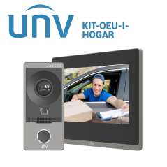 KIT VIDEO PORTERO PARA HOGAR UNV / 1 VIDEO PORTERO UNV OEU-201S-HMK-W / INCLUYE CÁMARA / MICROFONO INTEGRADO / WIFI Y 1 MONITOR