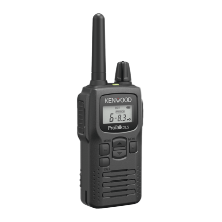 Radio portátil UHF 450-470 MHz, 2 W, 16 canales, Resistente a Golpes MIL-STD-810, manos libres VOX. Incluye antena, batería