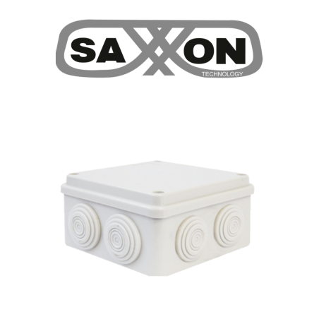 SAXXON SXWD015 - Caja de conexiones con 8 entradas / PVC libre de halógenos / Compatible con cámaras Bulet y Domo