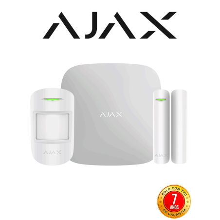 AJAX KIT STARTER - Panel de alarma Hub2Plus conexión Ethernet / WiFi / LTE APP “AJAX PRO” iOS y Android , 1 sensor de movimiento