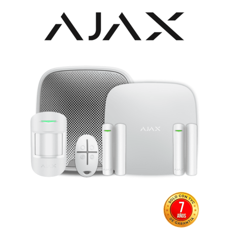 AJAX KIT RESIDENCIAL EXT - Panel de alarma Hub2Plus conexión Ethernet / WiFi / LTE color Blanco / APP “AJAX PRO” iOS y Android