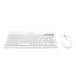 KIT TECLADO+ MOUSE PERFECT CHOICE 2.4 GHZ+BT RECARGABLE ZEBRARY - BLANCO