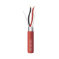 Bobina de 152 Metros de Alambre / 2 x 14 AWG / BLINDADO / Tipo FPLR / Color Rojo / Para Aplicaciones en Sistemas de Detección