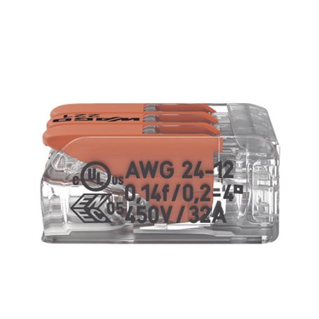 Conector Compacto Para 1 Cable De Entrada 2 Cables De Salida / Cables Compatibles 28awg12awg