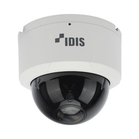camara domo ip 5mp  lente mot 27  135 mm compatible con terceros  api  onvif profile st  ik10 ip67  30m ir  h265  soporta es al