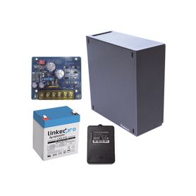 kit con fuente plb2 con salida de 12 vcc a 25 amper incluye transformador y bateria de 12 v a 55 amper 