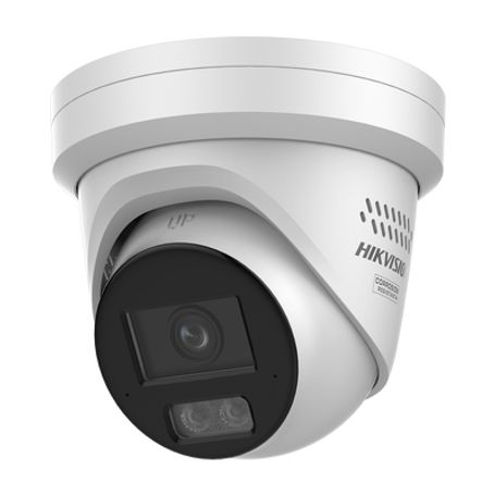 Dual Light  Colorvu 3.0  Hikai Turret Ip 8 Megapixel / Lente 2.8 Mm / 30 Mts Ir  Luz Blanca / 2 Microfonos Integrados / Exterior