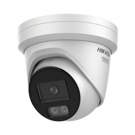 Dual Light  Colorvu 3.0  Hikai Turret Ip 8 Megapixel / Lente 2.8 Mm / 30 Mts Ir  Luz Blanca / 2 Microfonos Integrados / Exterior