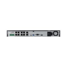 nvr de 12 megapixel con wisenet wave embebido  incluye 4 licencias  4tb incluidos  8 canales  8 puertos poe  h265  wisestream  