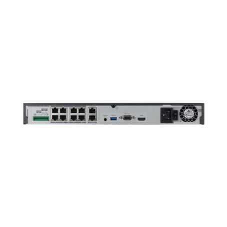 Nvr De 12 Megapixel Con Wisenet Wave Embebido / Incluye 4 Licencias / 4tb Incluidos / 8 Canales / 8 Puertos Poe / H.265  Wisestr