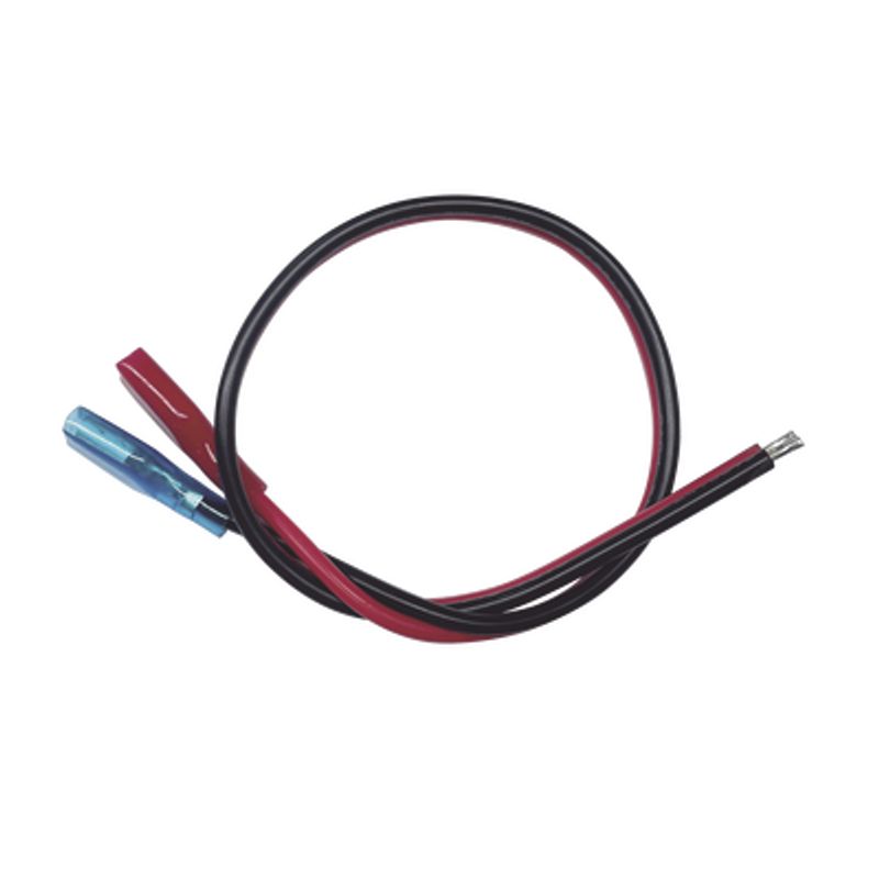 Cables En Paquete Dual / Cable Rojo Y Negro / 30 Cm / Terminal F1 En Un Extremo / Puntas Libres En El Otro / Conexión A Baterias