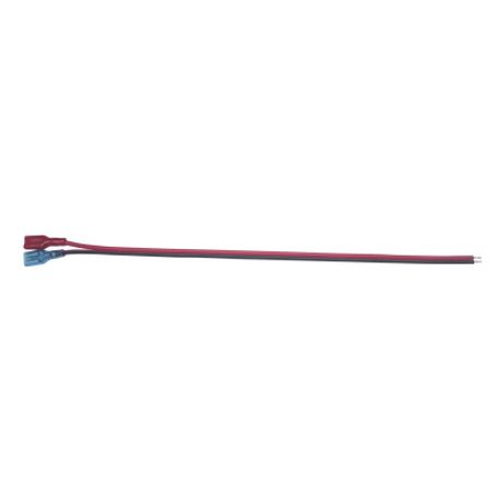 Cables En Paquete Dual / Cable Rojo Y Negro / 30 Cm / Terminal F1 En Un Extremo / Puntas Libres En El Otro / Conexión A Baterias