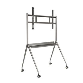montaje de piso móvil para pantallas de 86 y 98  compatible con vesa  incluye soporte para pantalla