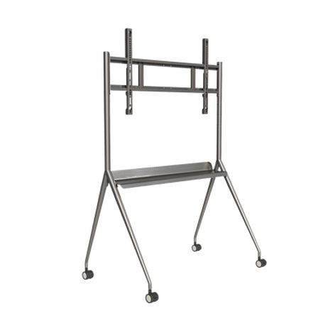 montaje de piso móvil para pantallas de 86 y 98  compatible con vesa  incluye soporte para pantalla