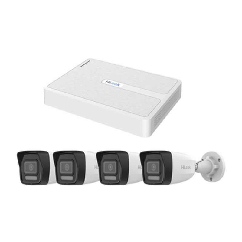 Kit Ip 2 Megapixel / Nvr De 8 Canales Con 8 Puertos Poe / 4 Cámaras Ip Bala Para Exterior / Micrófono Integrado