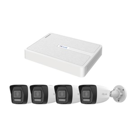 Kit Ip 2 Megapixel / Nvr De 8 Canales Con 8 Puertos Poe / 4 Cámaras Ip Bala Para Exterior / Micrófono Integrado
