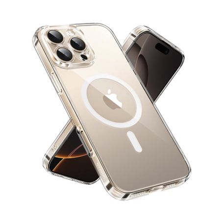 funda protectora magnética transparente ugreen classy para iphone 16 pro max transparente