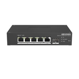 switch poe  administrable  4 puertos 10100 mbps poe  1 puerto 1000 mbps uplink  1 puertos sfp    configuración nube hikpartnerp