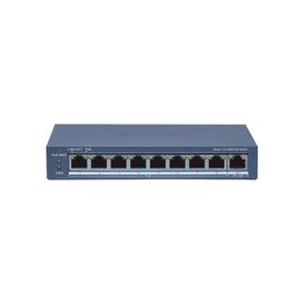 switch administrable poe  8 puertos 100 mbps poe  1 puerto 1000 mbps de uplink  poe hasta 300 metros  conexión remota desde hik