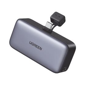 power bank 5000mah  conector usbc incorporado  225w   carga rápida  soporte integrado  pantalla led  compacto  y portatil  comp