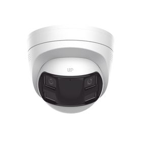 cámara turret ip 6 megapixel  panorámica 180° microsd 512 gb  resistencia ip67  audio bidireccional  alarma visual y auditiva i