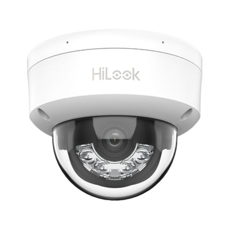 Hilook Series / Domo Ip De 4 Megapixel   / Lente 2.8 Mm / 30 Mts Ir /  Micrófono Integrado / Exterior Ip67 / Poe / Wdr 120  / H.