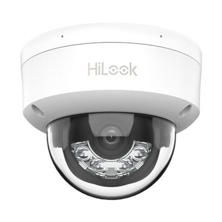 Dual Light Domo Ip De 2 Megapixel (1080p) / Lente 2.8 Mm /  Ángulo De Visión 101° / 20 Mts Ir  15 Mts Luz Blanca / Micrófono Int