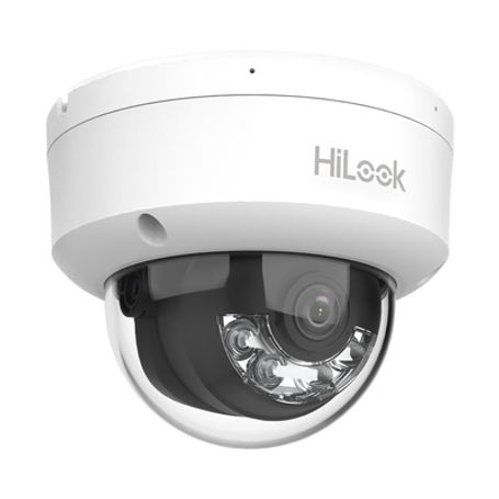 Dual Light Domo Ip De 2 Megapixel (1080p) / Lente 2.8 Mm /  Ángulo De Visión 101° / 20 Mts Ir  15 Mts Luz Blanca / Micrófono Int