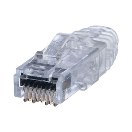 Plug Rj45 Cat6 De 3 Piezas Para Cable Utp De Calibre 2324 Awg Chapado En Oro De 50 Micras Paquete De 100 Piezas