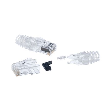 Plug Rj45 Cat6 De 3 Piezas Para Cable Utp De Calibre 2324 Awg Chapado En Oro De 50 Micras Paquete De 100 Piezas