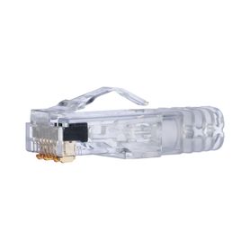 plug rj45 cat6 de 3 piezas para cable utp de calibre 2324 awg chapado en oro de 50 micras paquete de 100 piezas237069
