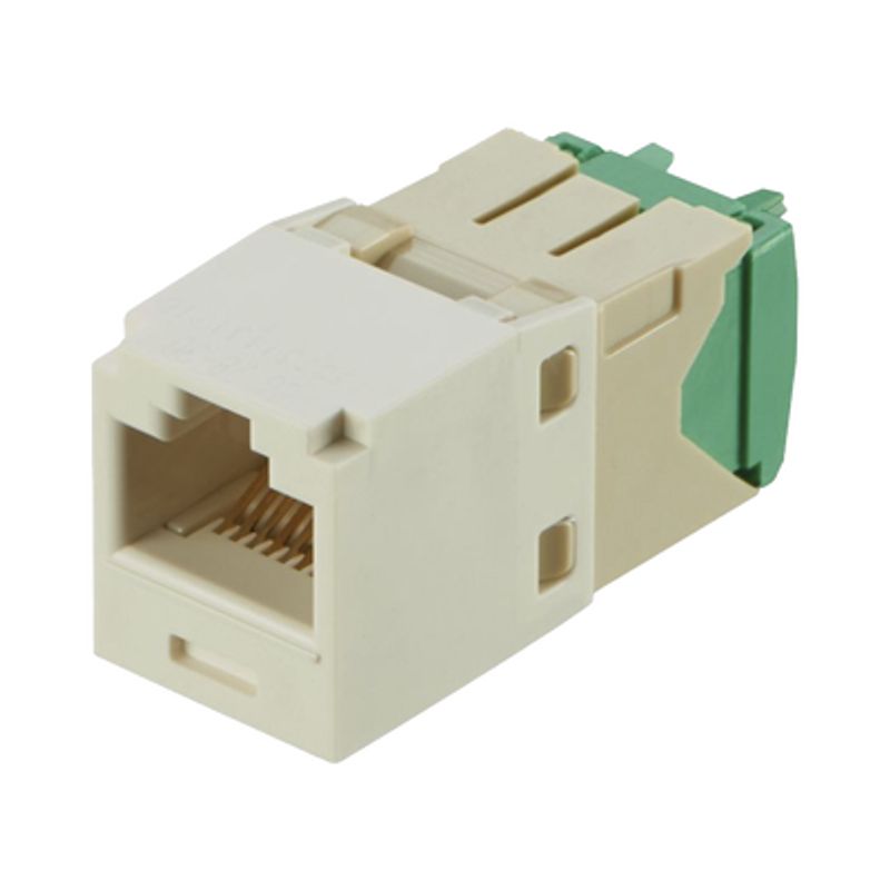 Conector Jack Rj45 Estilo Tg Minicom Categoria 6 De 8 Posiciones Y 8 Cables De Calibre 28/30 Awg Color Blanco