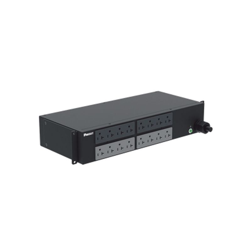 Pdu Básico Para Distribución De Energia Enchufe De Entrada Nema L530p Con 16 Contactos Nema 520r Instalación Horizontal De 19in 
