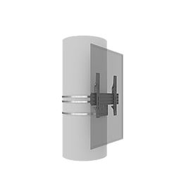 montaje para pantallas de 32 a 65 pulgadas en columna vesa 100 x 100 hasta 400 x 400  color negro cap max 35kg236049