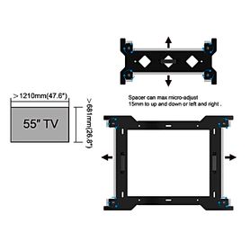 espaciador  para montaje de videowall en pared compatible con pantallas de 55  236116