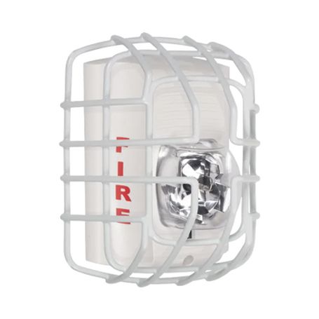 Protector De Rejilla Anti Vandalismo Y Golpes Accidentales Color Blanco Para Sirenas/estrobos/bocinas System Sensor Montaje A Ra