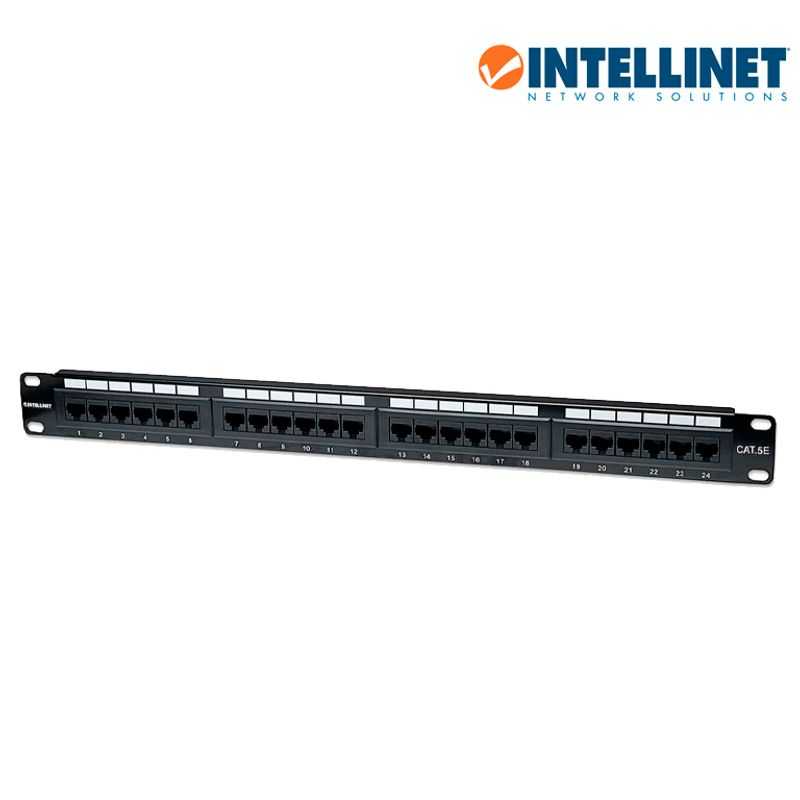 Intellinet 513555  Panel De Parcheo Cat5e 24 Puertos Utp 1ur